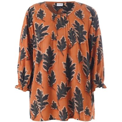 Gozzip Iben Blouse Oranje/zwart G265013