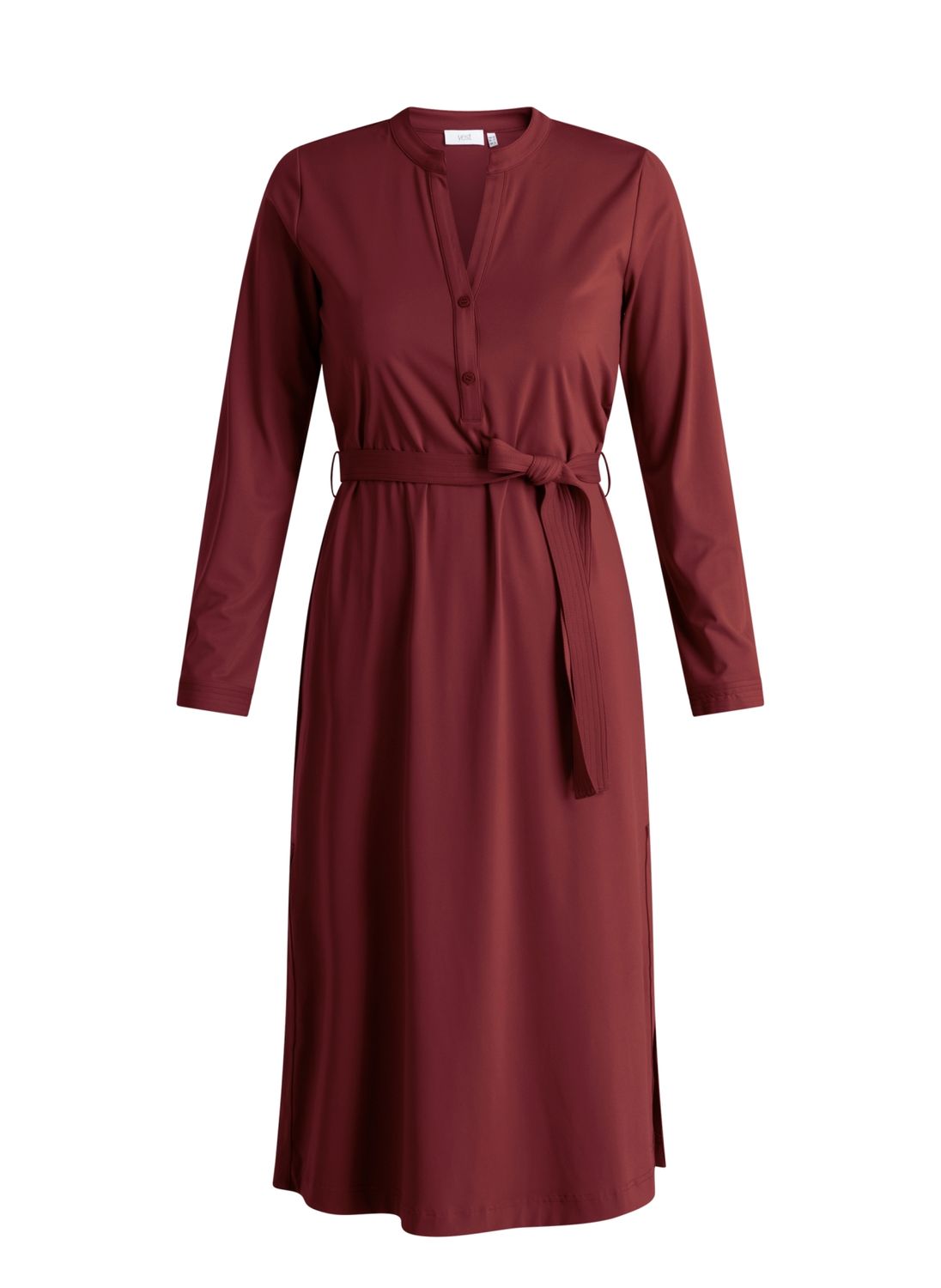 Yest Curve Deze jurk is uitgevoerd in een comfo Wine Red A006449