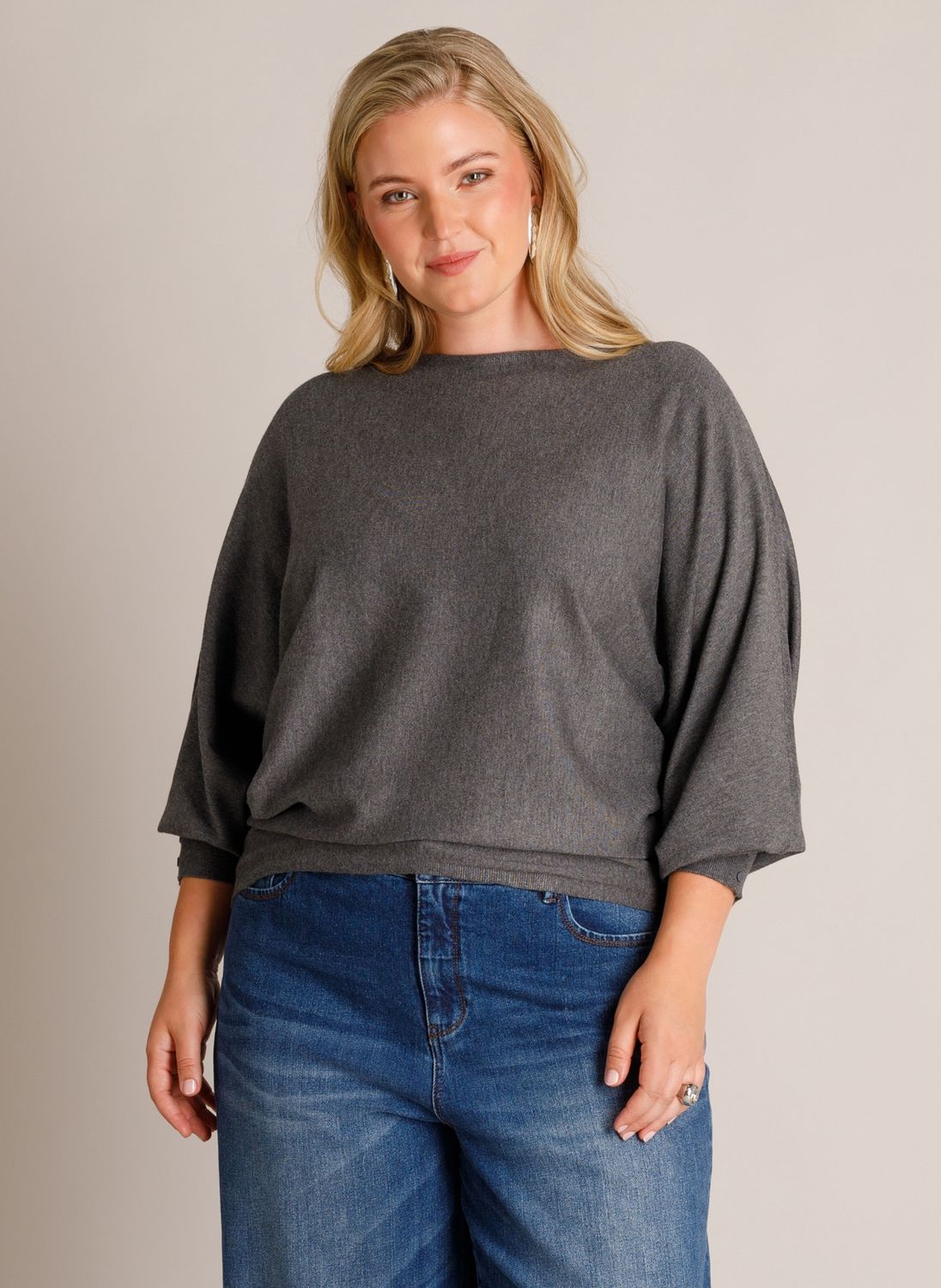 Yest Curve Sommige truien zijn juist mooi door Dark Grey/Melange A006460