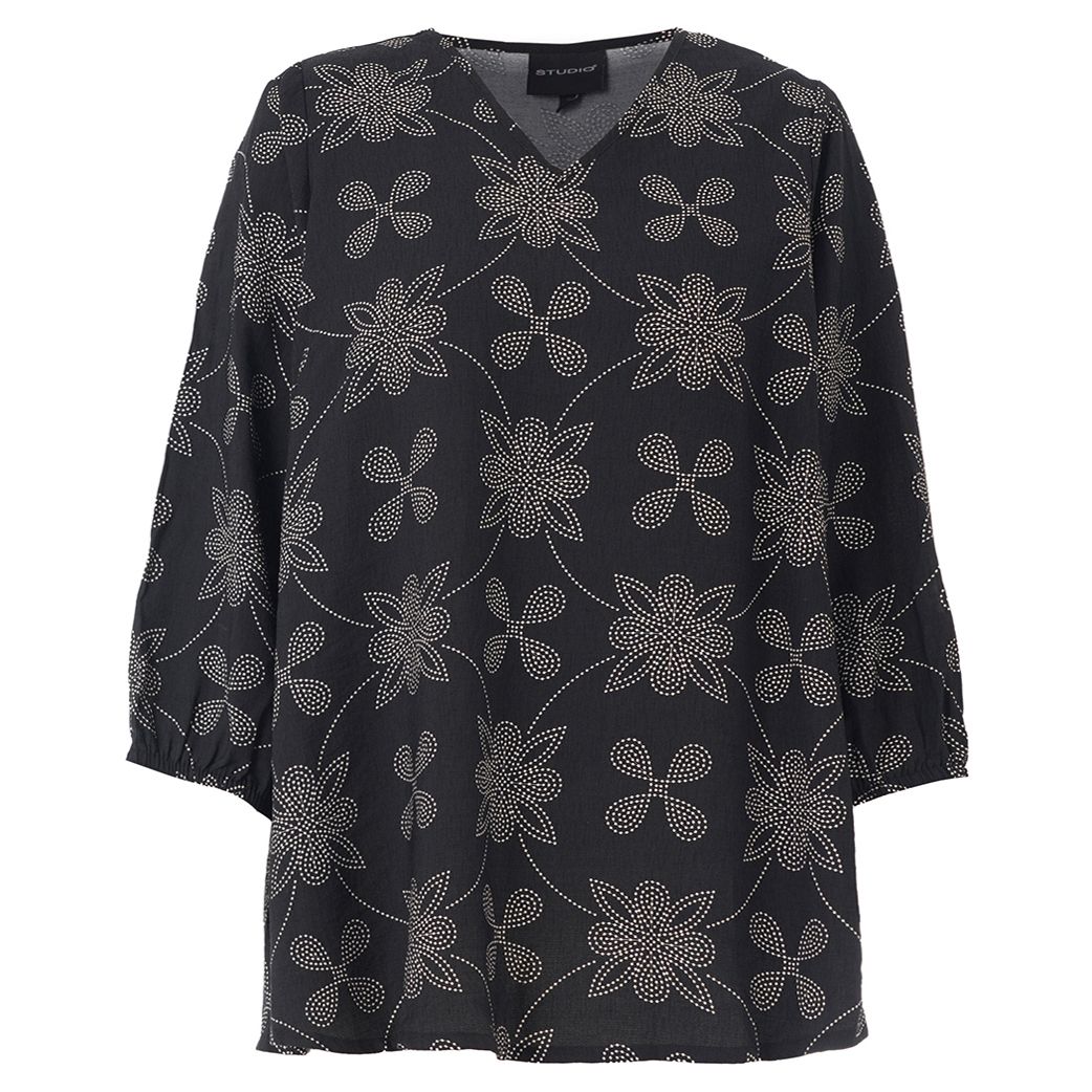 Studio SEmmy Blouse Black/Grey with white dot flow S265806
