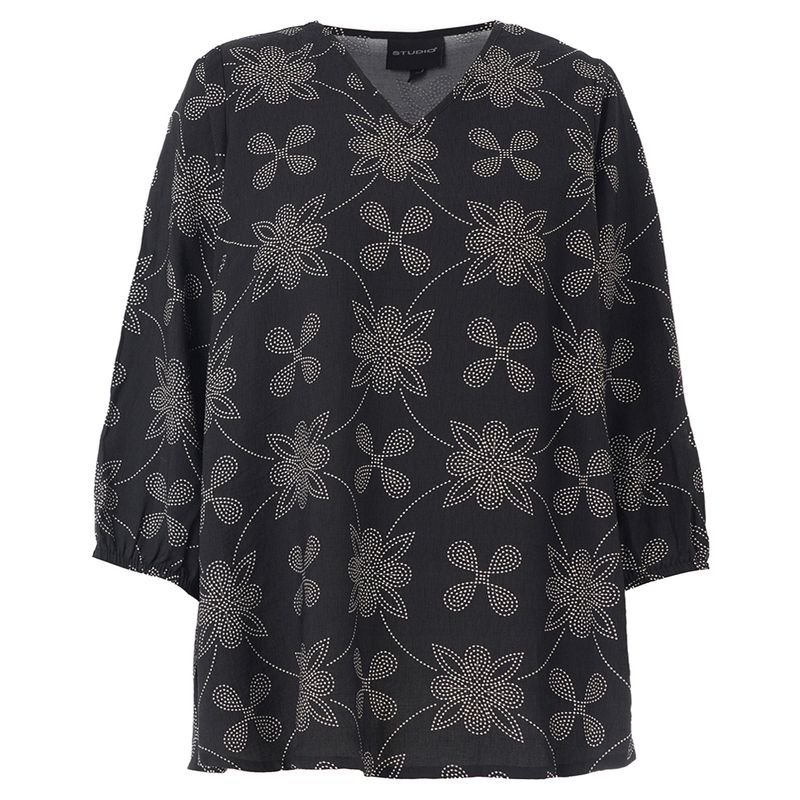 Studio SEmmy Blouse Black/Grey with white dot flow S265806