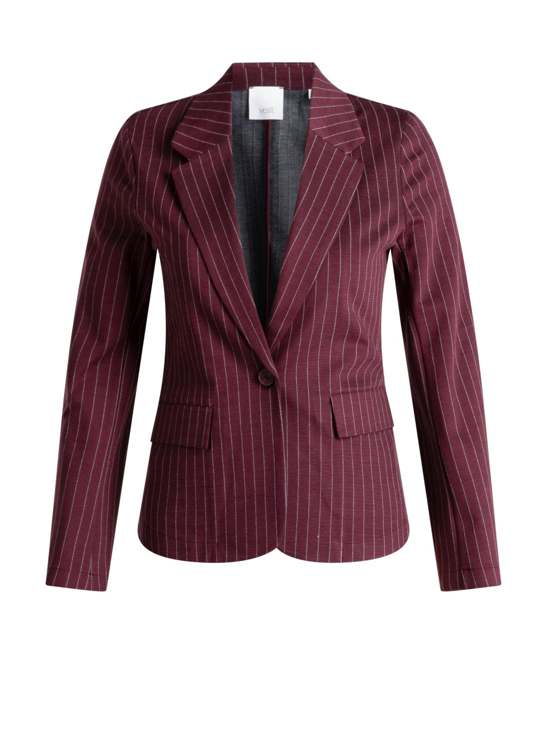 Yest Curve Dit is zo'n blazer die je outfit met Wine Red/Grey Melang A006438