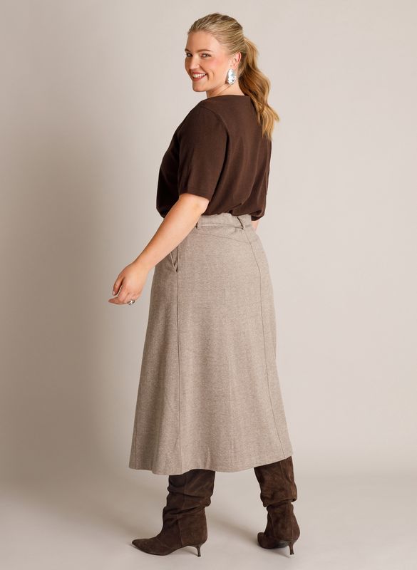 Yest Curve Deze rok in Grey Olive heeft een vro Grey Olive/Multicolo A006684