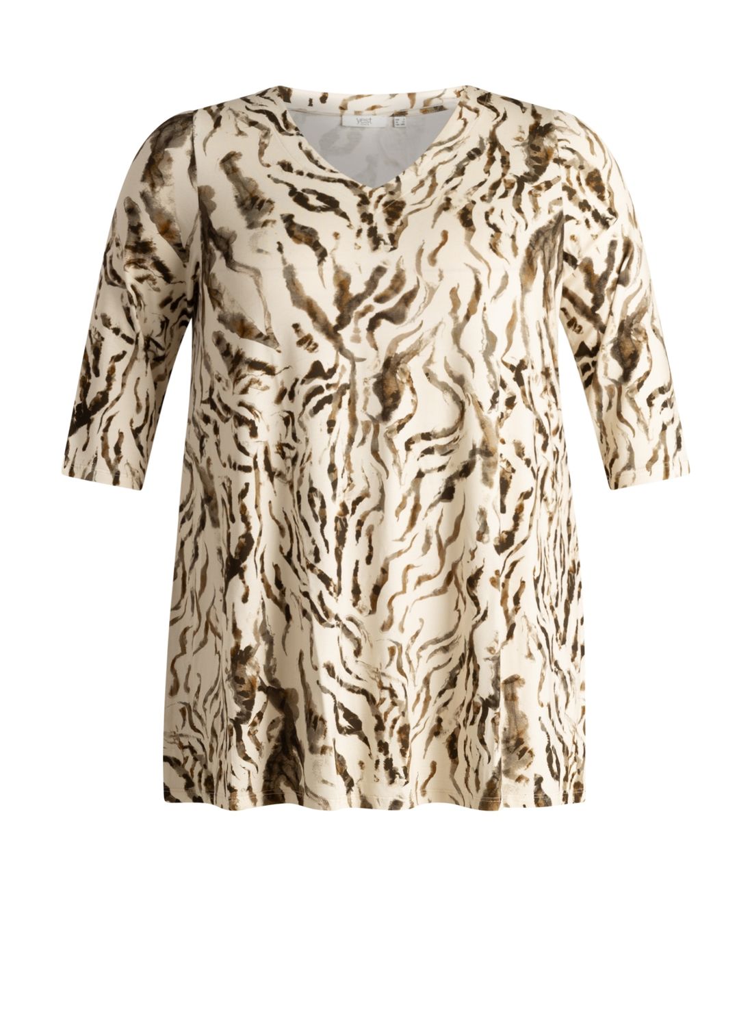 Yest Curve De Tulia top uit de Pre-Fall collect Beige Cream/Multi Co A006715