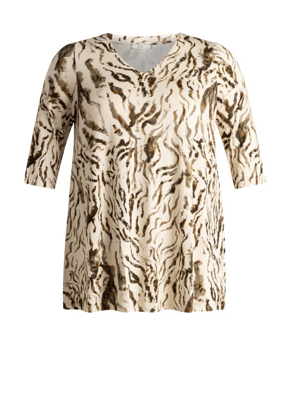 Yest Curve De Tulia top uit de Pre-Fall collect Beige Cream/Multi Co A006715