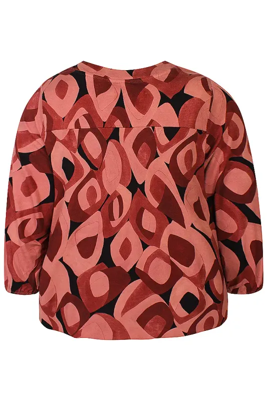 zhenzi Zh-Lexie 1514 Blouse 3/4 mouw Print 201514