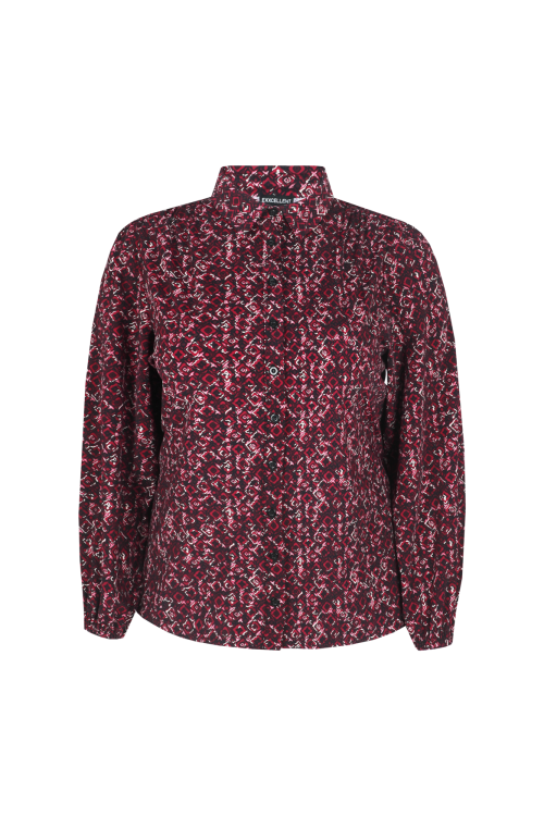 Exxcellent Tenley Blouse Zwart/Warm Aubergine 26WZE05