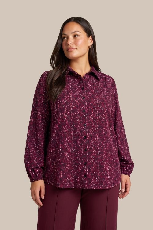 Exxcellent Tenley Blouse Zwart/Warm Aubergine 26WZE05