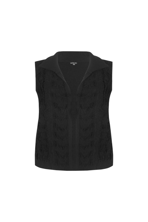 Exxcellent Irmany gebreid gilet Zwart 26WME02