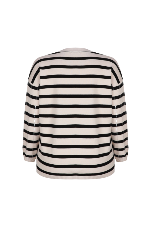 Exxcellent Rivan gebreide pullover Zand-Zwart 26WOE02