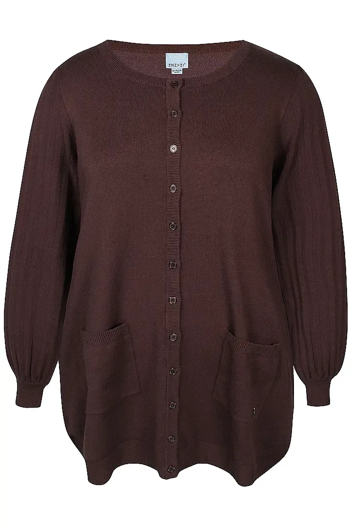 zhenzi Zh-Kogle 1494 Vest lange mouw Zwart 201494