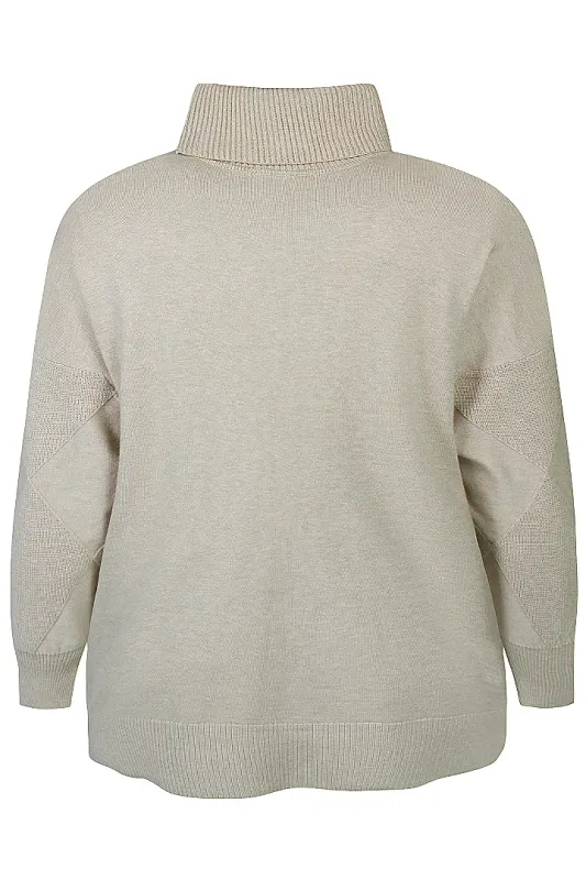 zhenzi Zh-Kogle 1495 Pullover lange mouw Zand print 201495