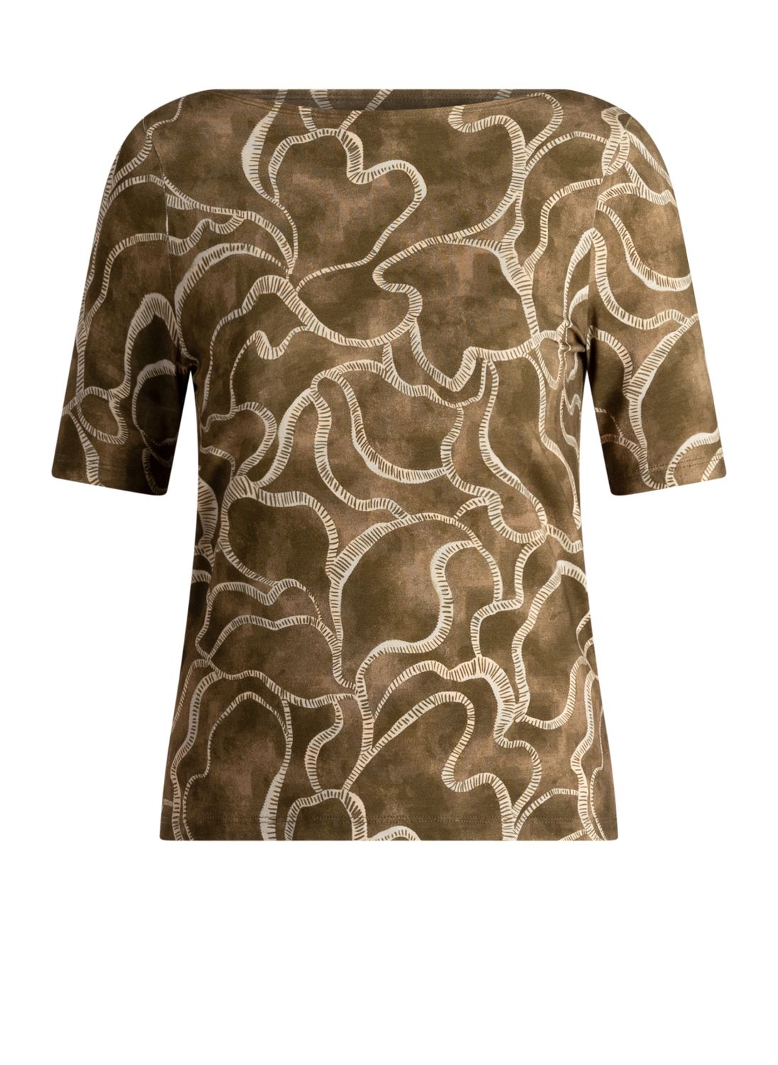 Yest Curve shirtDark Olive/Multi col A006710