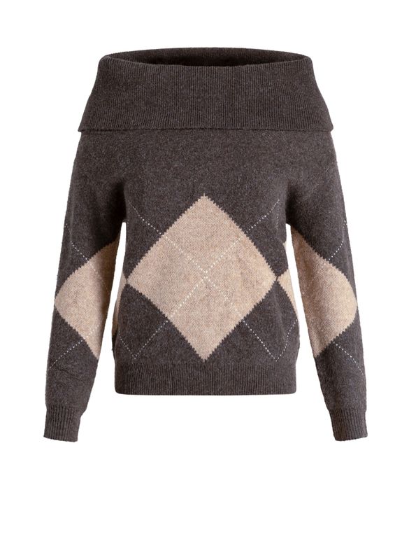 Yest Curve Trui Brown/Multi-Colour A006725