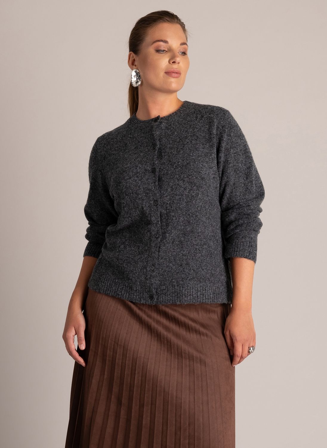 Yest Curve Vest Dark Grey/Melange A006726