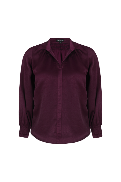 Exxcellent Nysara Blouse Warm Aubergine 26WQE05
