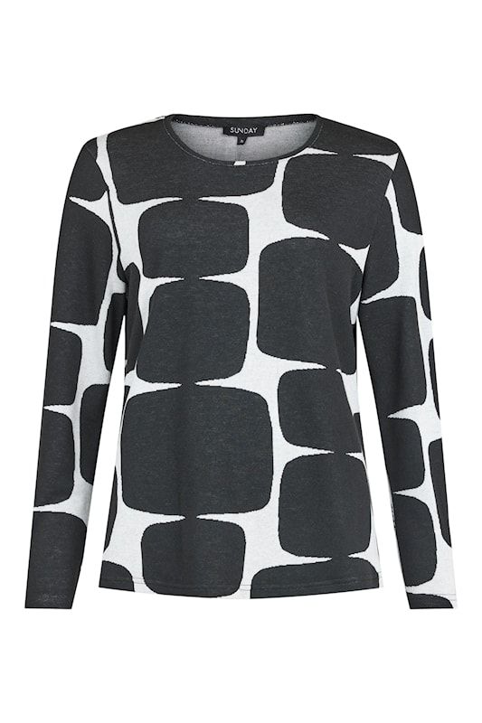 Sunday T-shirt Zwart Multicolor 6437-6641
