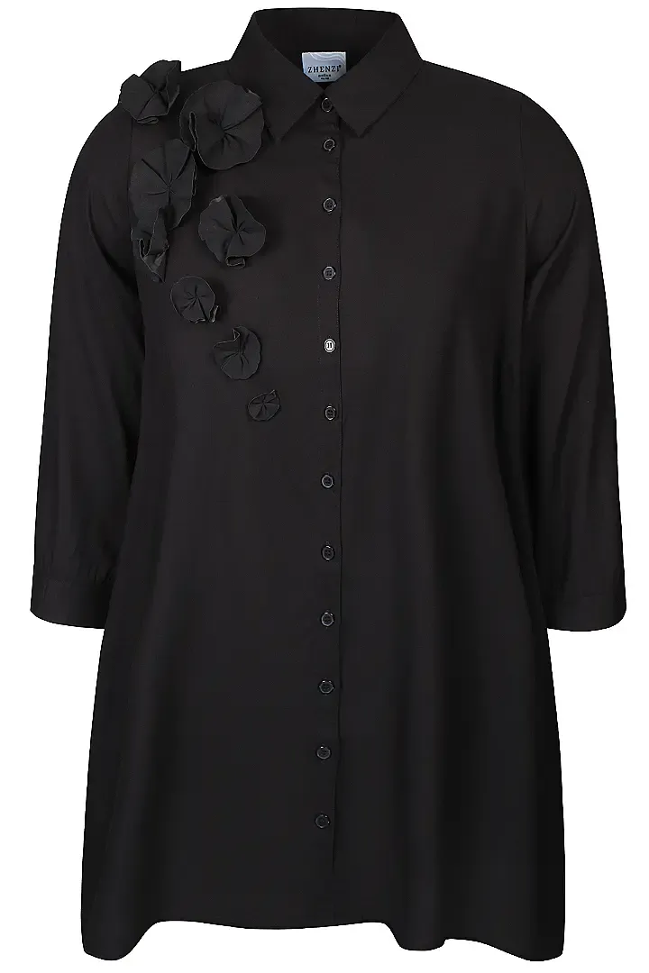 zhenzi Zh-Marti 1601 Tuniek/blouse Zwart 201601