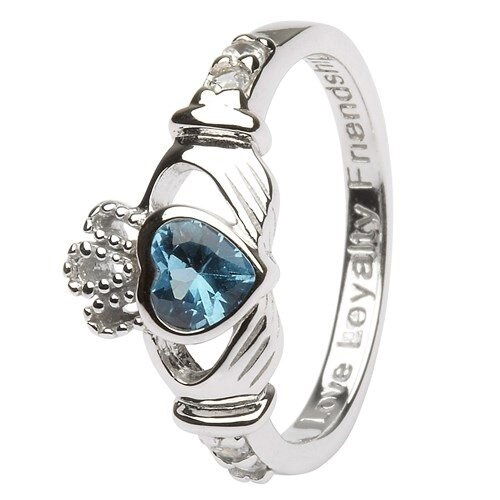 Claddagh December Birthstone Ring