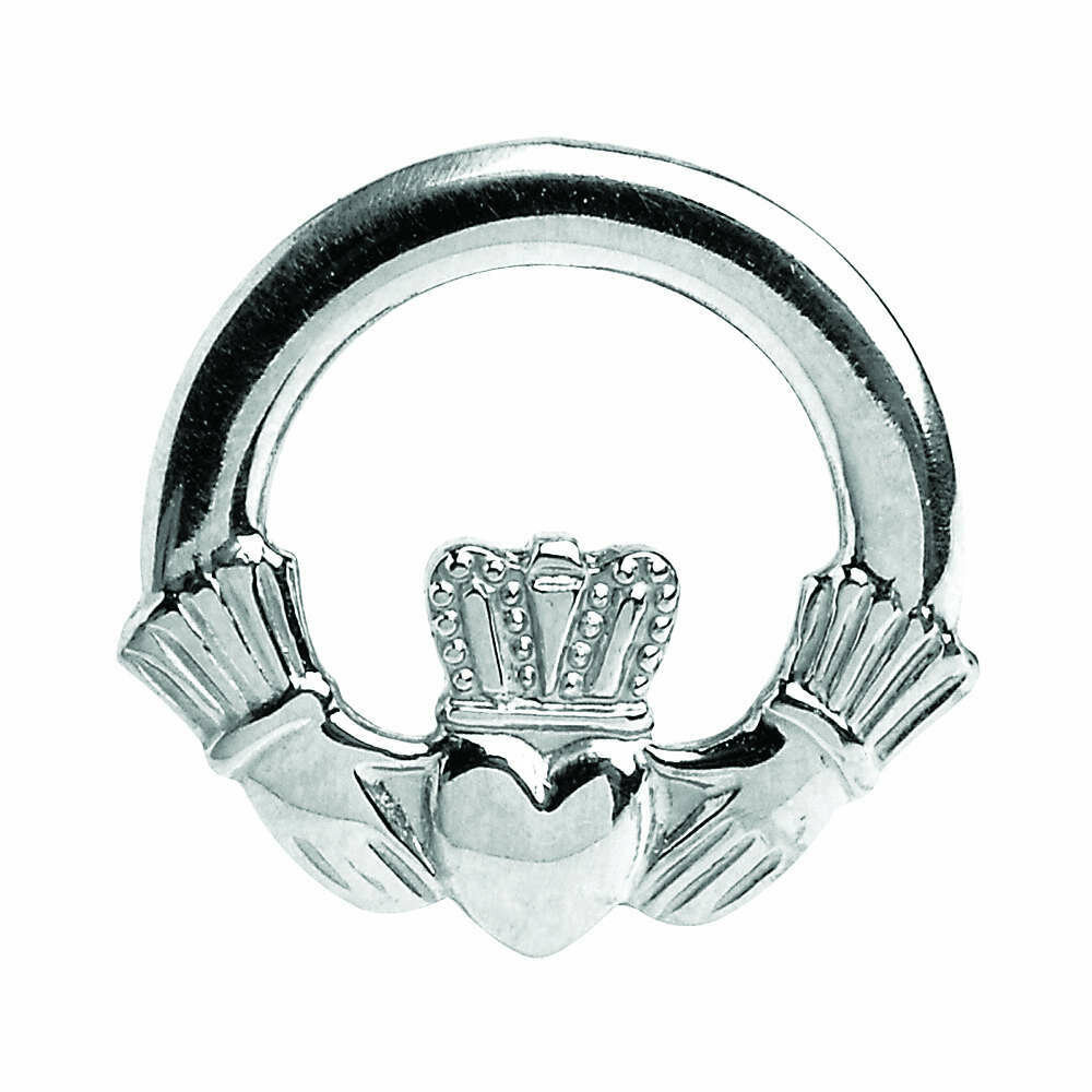 Sterling Silver Claddagh Tie Tac- Large