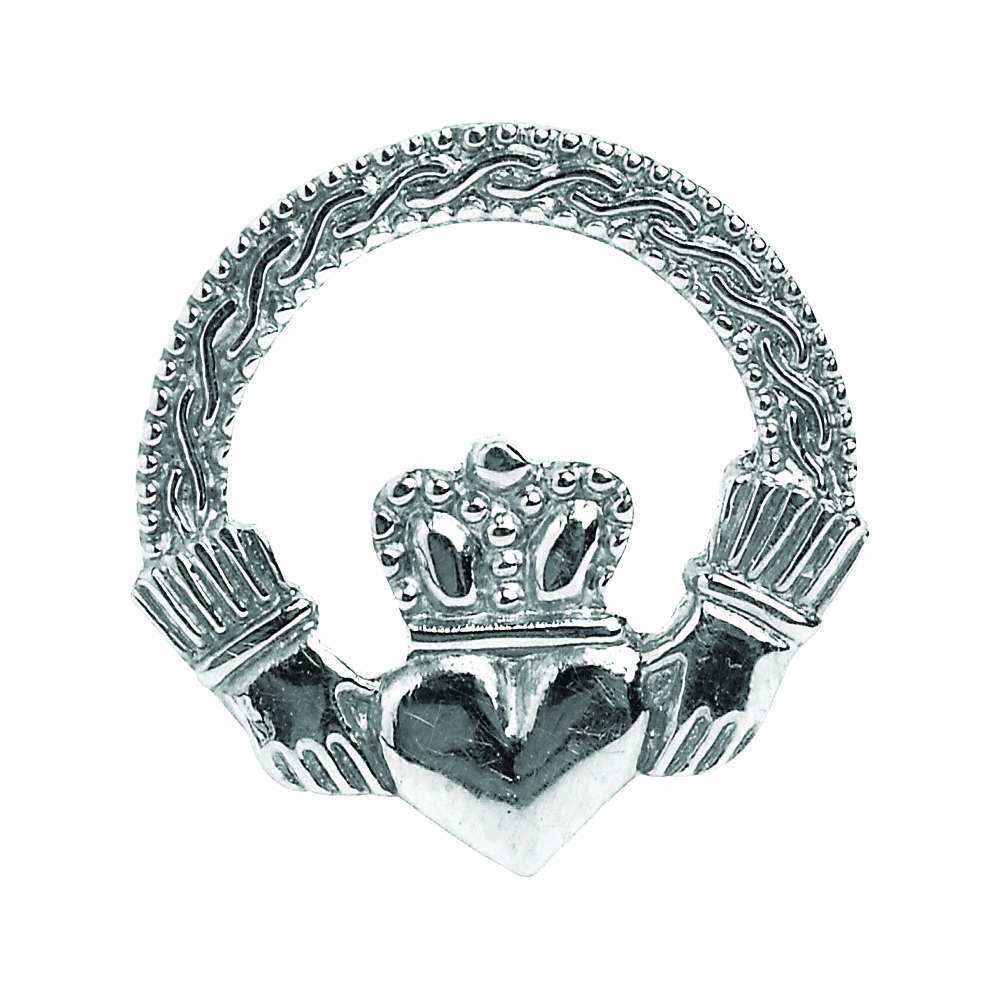 Sterling Silver Engraved Claddagh Tie Tac