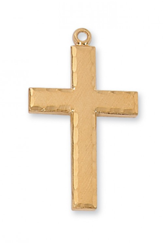 Gold Plated Edged Cross on a 24" Gold Plated Chain