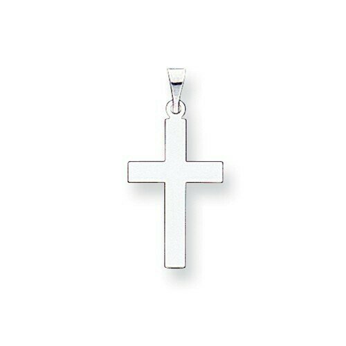 14kt. White Gold Polished Cross Pendant (Small)