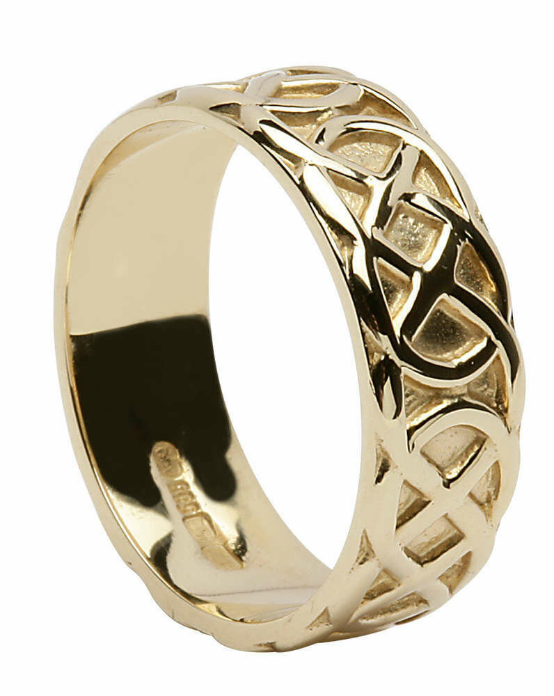 Ladies 14kt Gold Wide Trinity Knot Wedding Band