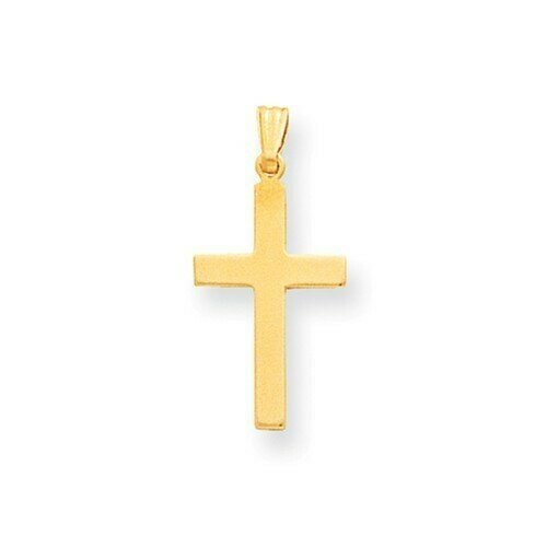 14kt. Gold Polished Cross Pendant (Small)