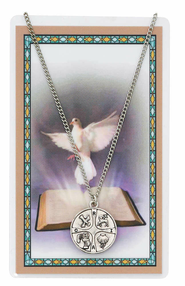 RCIA Medal on a 24" Chain and Prayer Card
