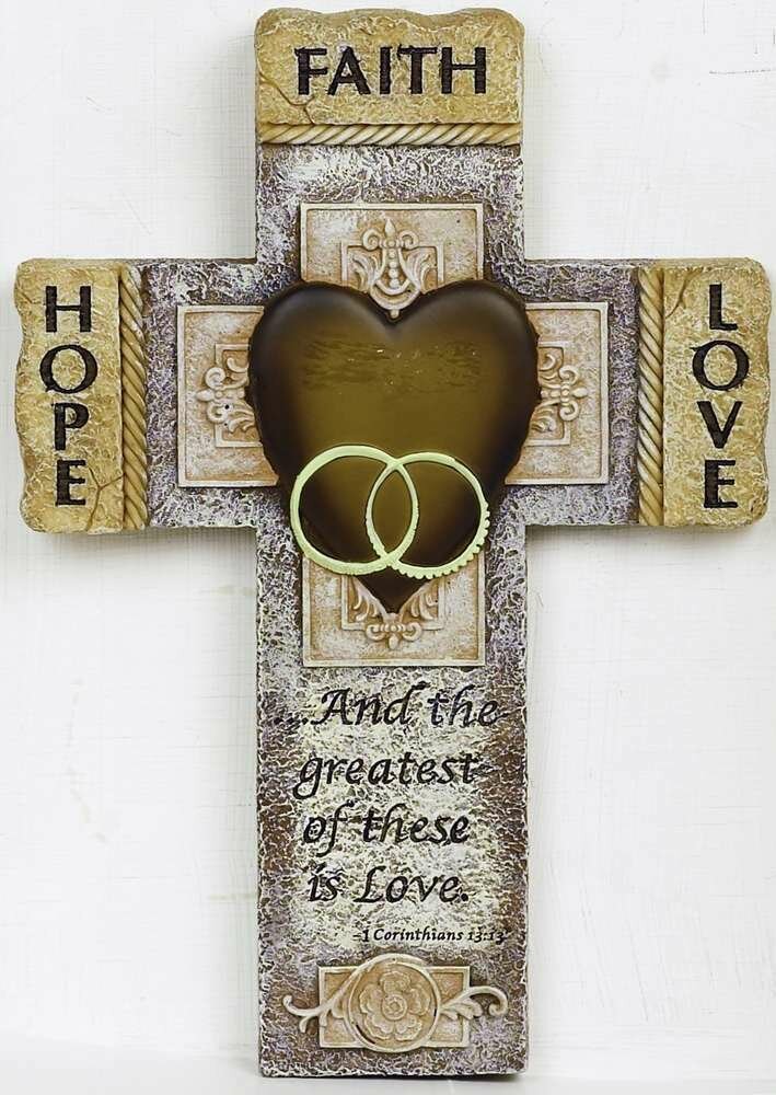 "Faith Hope Love" Wall Cross