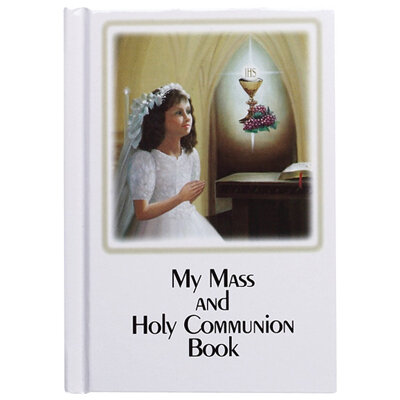 My Mass and Holy Communion Laminated Hard Cover Book- Girl