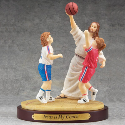 Jesus and Basketball Figurine