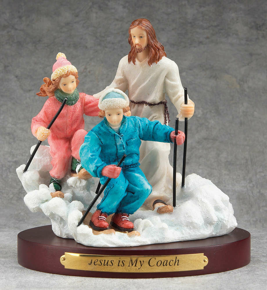Jesus and Skiing Figurine