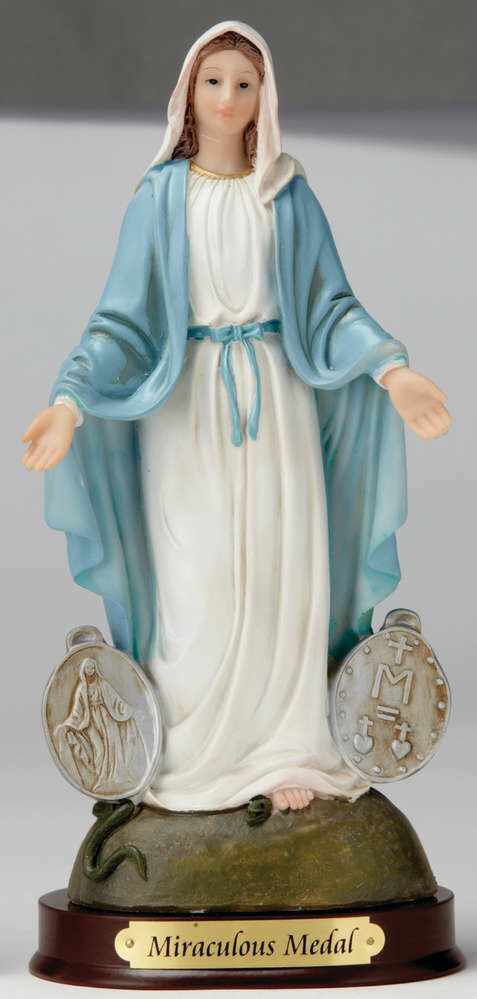 8" Our Lady of the Miraculous Medal Statue