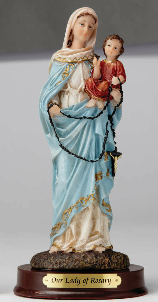 8" Our Lady of the Rosary Statue