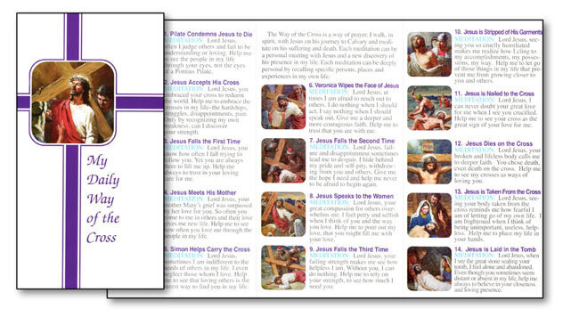 My Daily Way of the Cross, Folded Pamphlet