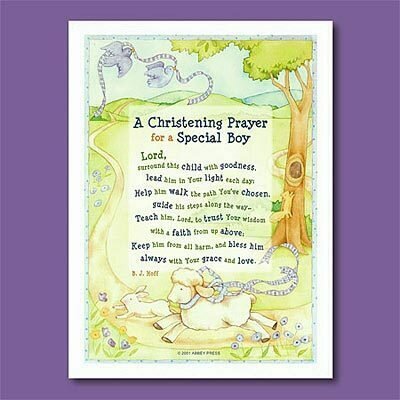 Christening Prayer Plaque- Boy