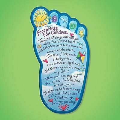 Footprints For Children Plaque Disc.