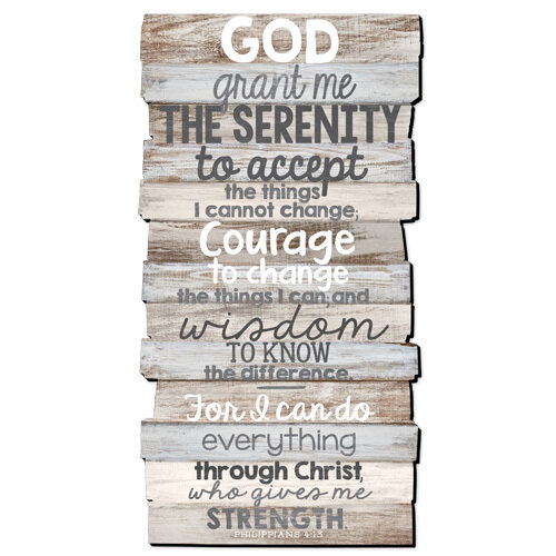 Serenity Stacked Wood Plaque