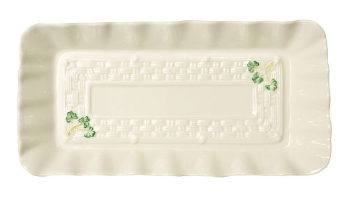 Belleek Shamrock Tray