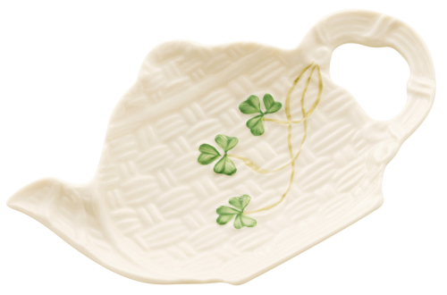 Belleek Shamrock Spoon Holder