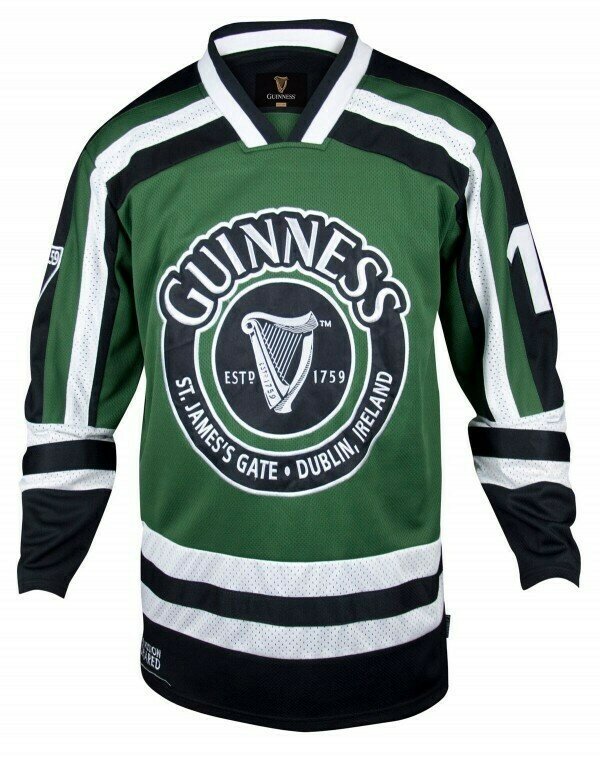 Guinness® Green and White Harp Hockey Shirt