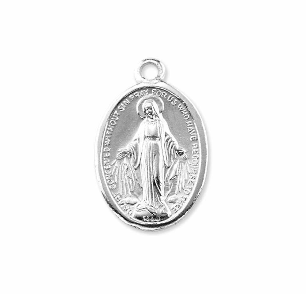 1" Miraculous Mary Oxidized Medal
