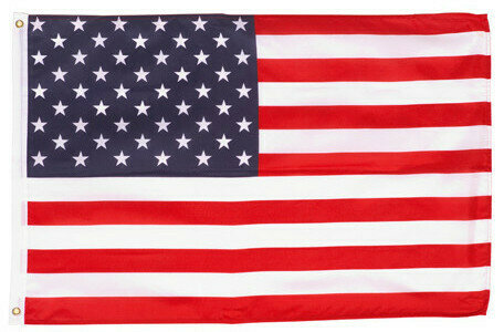 2ft. x 3ft. American Flag with Grommets (2 Rings) Disc.
