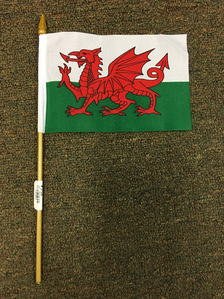 4&quot; x 6&quot; Welsh Stick Flag Disc.