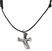 The Original Clinging Cross Pewter Pendant on Cord