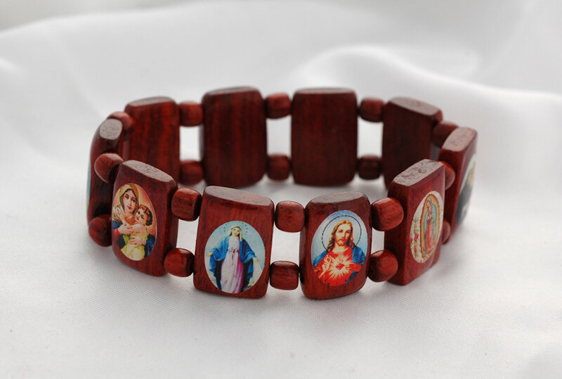 Brazilian Wood Bracelet- Various Saints