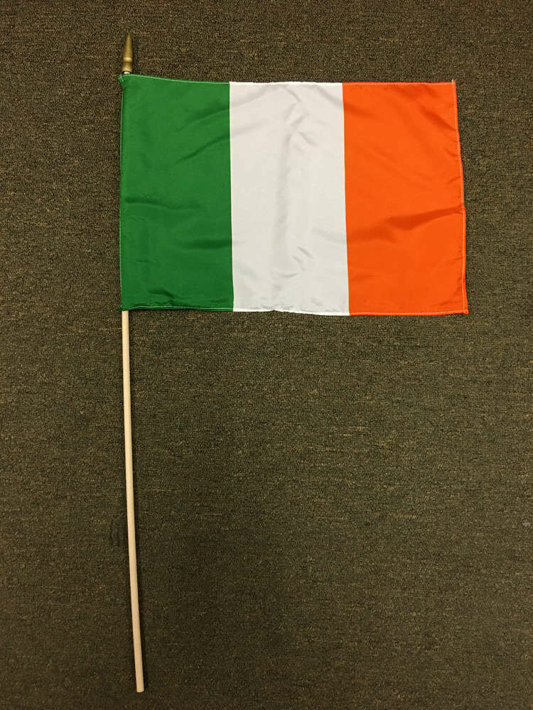 12" x 18" Large Ireland Stick Flag