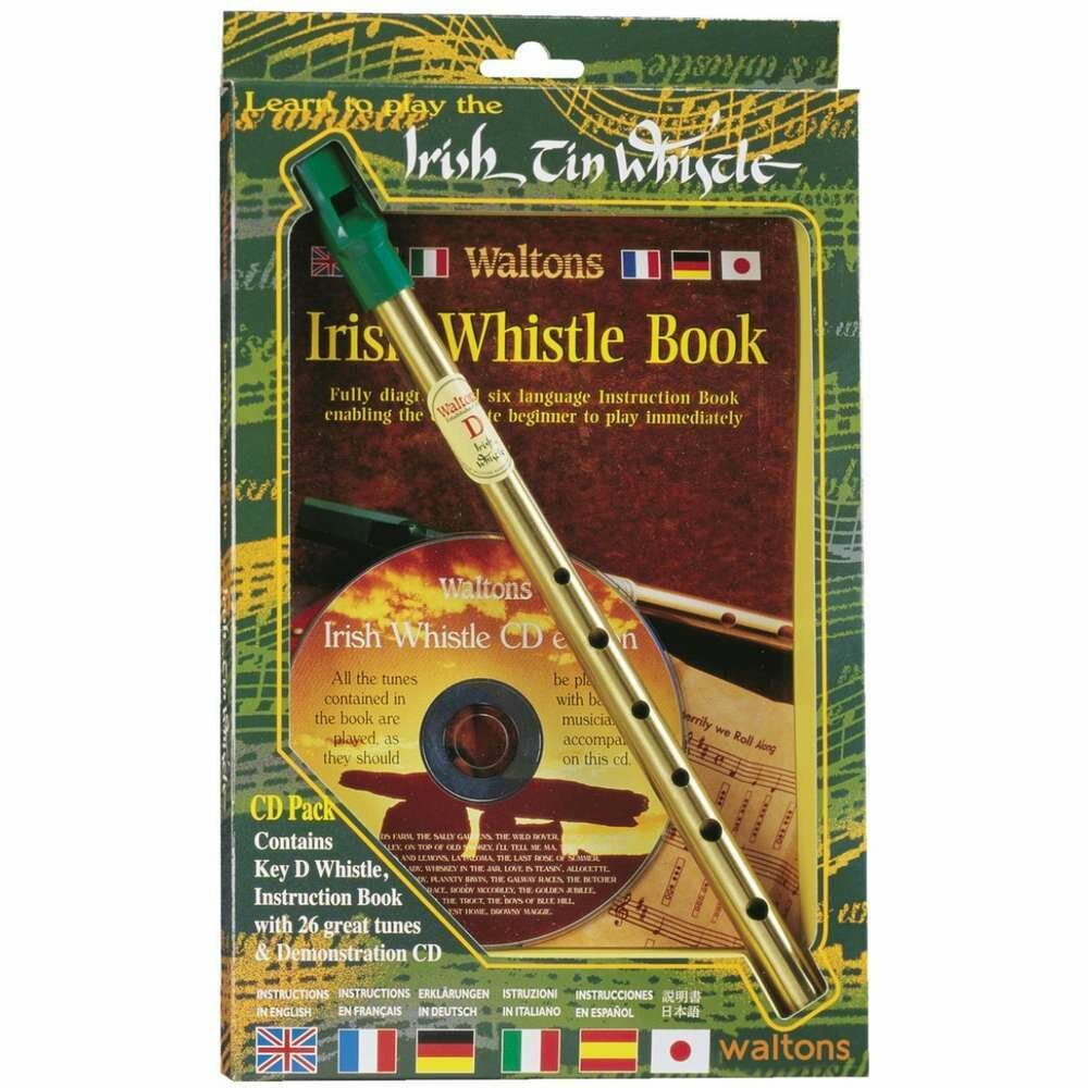 Irish Tin Whistle, Instruction Book, and CD